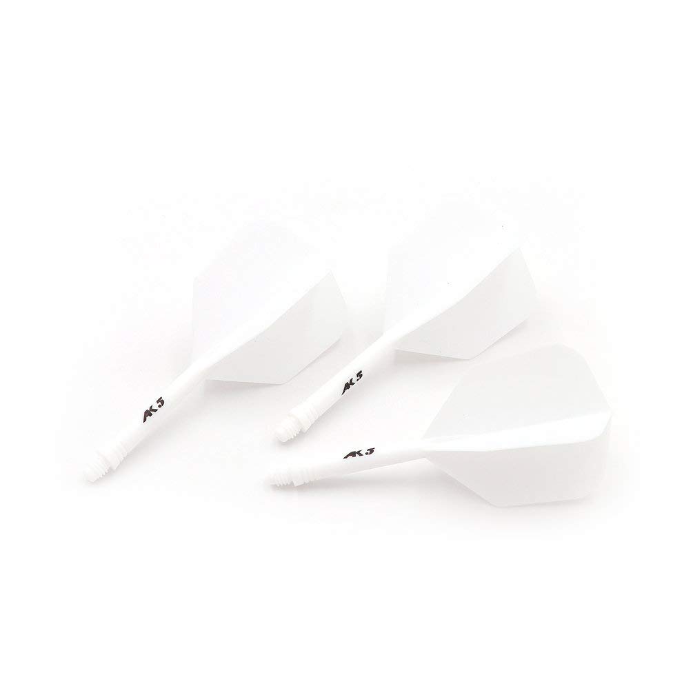 CUESOUL ROST Integrated Dart Shaft and Flights,big wing shape,Set of 3, All White-fcsak-58ys, 28mm-M - Image 3