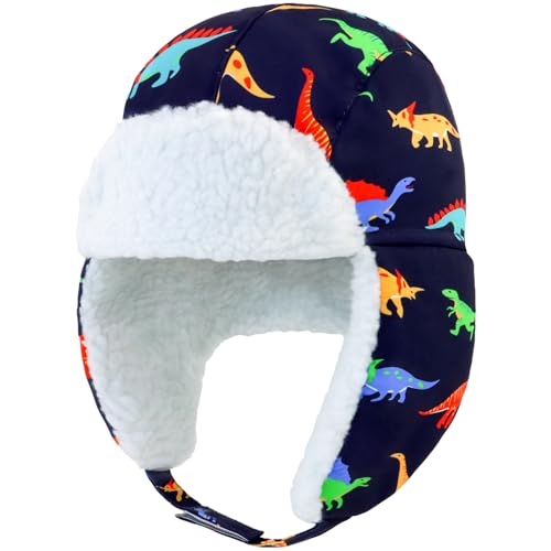 Image of BAVST Winter Trapper Hat for Boys Girls Waterproof Warm Baby Toddler Ushanka Fleece Beanie Hats for 6M-6T