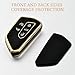 OFFCURVE Key Fob Cover for Volkswagen Special Key Fob Case Cover Holder for VW ID.4 Golf 8 MK8 GTI ID.3 Seat Leon MK4 Skoda Octavia Smart 5 Buttons Key Fob Accessories, Black