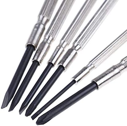Precision Screwdriver Set,Small 6Pcs Different Size Flathead and Phillips Screwdrivers for Eyeglass, Toys,Watch, Jewelers, Electronic Devices, Game Controllers, DIY Projects (6PCS, Black)