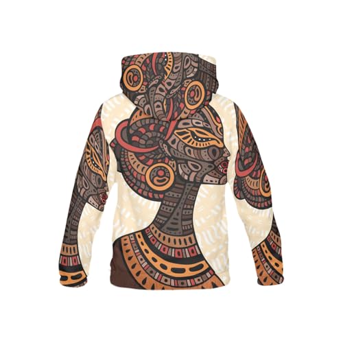 African Woman Long-sleeve All Over Print Athletic Hoodies Pullover Sweatshirt2