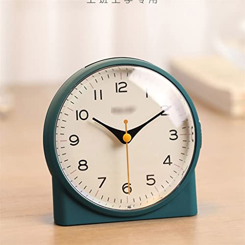 Bedside Silent Small Table Clock Bedroom Desktop Alarm Clock Wake Up Desktop Clock (Color : E, Size : 1) #TOP5
