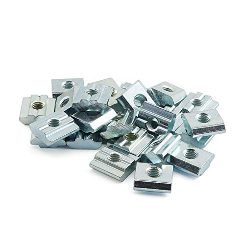 PZRT 24PCS 20 Series 2022 Series M5 T-Nut Sliding Nut T-Slot Nut for Aluminum Extrusion Profile 2022 Series Slot Groove 6mm