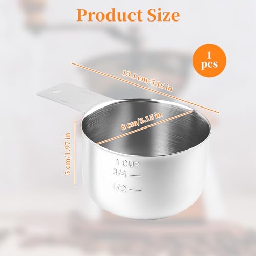 Medidor de acero inoxidable 1 taza 240ml miniatura 2