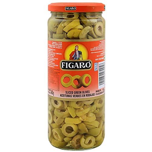 Image of Figaro Sliced Green Olives, 15.87 oz ℮ 450 g, 2 Pack
