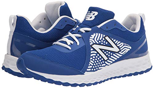 New Balance Men's Fresh Foam 3000 V5 Turf-Trainer Baseball Shoe, Royal/White, 9.5 #TOP6