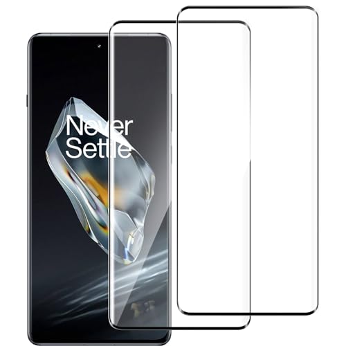 LOVSME (2 Pack) Screen Protector for OnePlus 12R 5G 9H Hardness Tempered Glass Film 3D Curved Touch Smooth Anti-Scratch Bubble Free Case Friendly HD Clear Glass Screen Protector