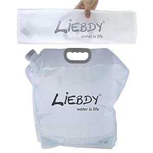 Liebdy® Réservoir d’eau Pliable 5/10 litres, sans BPA, bidon d’eau Flexible pour Le Camping, Le Festival, la Survie et Le Plaisir en Plein air, équipement d’urgence, préparation à la Crise