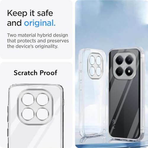 Image of Jkobi Silicone Back Cover Case for Poco M8 5G (Clear Shockproof Case with Camera Protection | Soft and Flexible | Transparent)