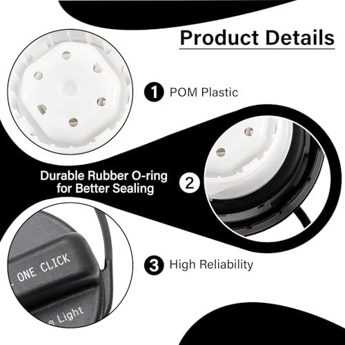 Image of Gas Cap, Fuel Cap GT358 Fit for 2011-2017 Buick Enclave, Chevy Chevrolet Silverado 2500 HD Silverado 3500 HD Tahoe Silverado 1500 Suburban 2500 Traverse, GMC Sierra Yukon Acadia, Cadillac Escalade