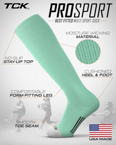 Image of Prosport Baseball Socks & Softball Socks, Kids & Adult Knee High Tube Sock