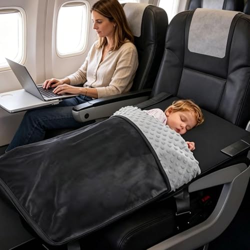 Cama de avión para niños extensor de asiento plegable y portátil para viajes 2
