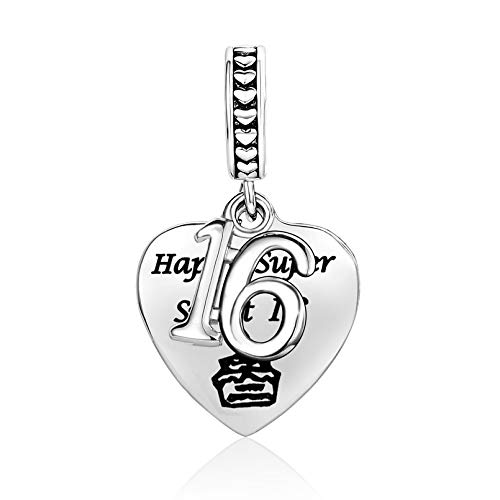 Abalorio cumpleaños compatible Pandora charm de cobre para fechas especiales 2