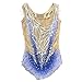 Kmarouse Women's Rhythmic Gymnastics Leotard with Diamond Detailing, Girl's High Elasticity Breathable Gymnastics Wear(XX-Small)