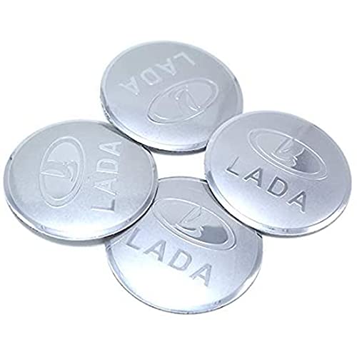 4Pcs Auto Alliage Cache-moyeux pour Lada vesta granta Kalina Largus Niva Priora, Antipoussière Capuchon de moyeu, Badge Emblèmes Casquettes de Centre de Roue DéCoratif Accessoires, 56MM Cover
