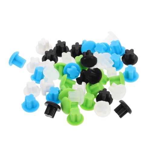 Abaodam 50pcs Reusable Audio Port Dust Caps Flexible Silicone Plugs for Headphone Jack Microphone and USB Reliable Dust Protection for Electronic Devices Transparent