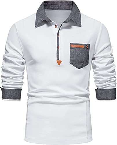 Pull pour homme en coton blanc doté de poches à panneaux contrastés - 2