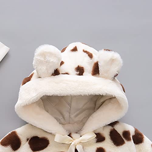 Toddler Girls Hooded Jacket Button Thick Fleece Heart Print Windproof Soft Outerwear Warm Puffy Ears Coat4