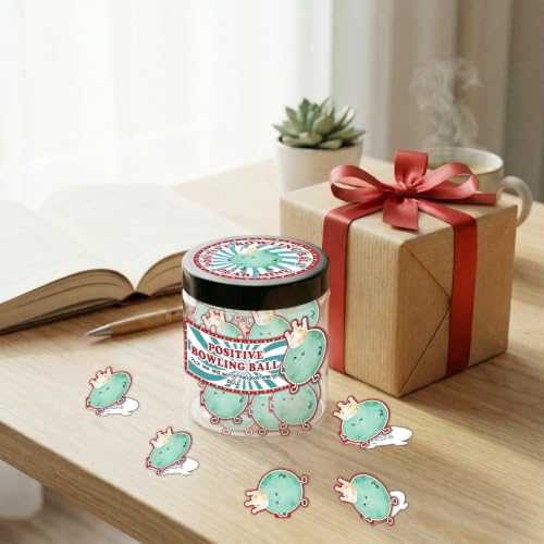 Bowling Ball Positive Jar with 60 Affirmation Cards, Motivational Quotes Gift for Positivity and Stress Relief, Game Room Shelf Decor, Fun Encouraging Gift for Bowlers, League Players and Friends - Image 6