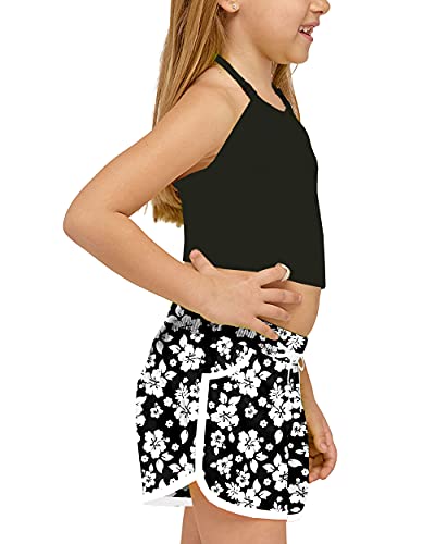Image of Deerose Kids Hawaiian Swim Board Shorts Quick Dry Active Swim Trunk 5-14 Years
