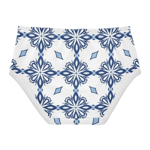 Cartoon Girls Underwear Toddlers 2t Cotton Little Girl Panties Mexican Graphic Blue Flowers Briefs Kids Undies2