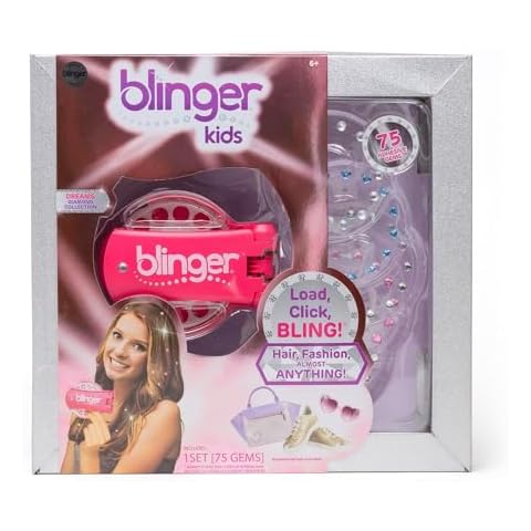 blinger® Diamond Collection Starter Kit | Gem Stamper with 75 Rhinestones | Simply Load, Click, Bling® | DIY Bedazzler Kit for Hair, Clothes & Crafts (Dreams) Cover