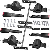 MUMPPRCE 4 Pack Universal Golf Cart Seat Belts, Fits 4-Seats EZGO, Club Car Yamaha Golf Cart, Retractable 2+2/4 Passengers Seat Belts Kit, Front Rear Seat Belts with Bracket