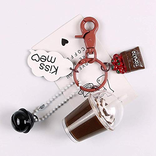 Preisvergleich Produktbild aixingwuzi Sicherheit Perle Milch Tee Schlüsselanhänger Tasche Anhänger Schlüsselring Süß Mädchen Herz Tasche Anhänger - Oder