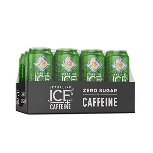 Sparkling Ice +Caffeine Triple Citrus Sparkling Water, with Antioxidants and Vitamins, Zero Sugar, 16 fl oz Cans (Pack of 12)