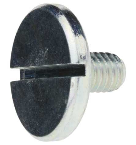 Reidl Flachkopfschrauben mit Schlitz, großer Kopf 6 x 10 mm DIN 921 5.8 galv. verzinkt farblos 100 Stück