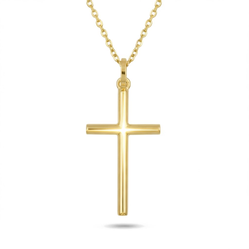 Médaille - Croix Or Jaune - Femme ou Enfant - Chaine Offerte