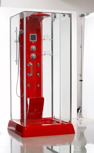 Apollo Square Hydromassage Cabin 100 x 100 with Turkish Steam Bat...