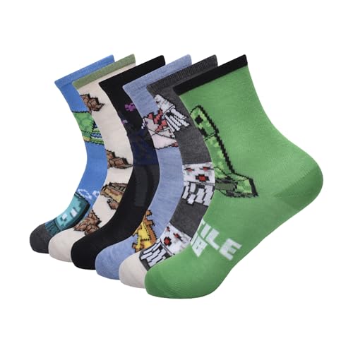 Minecraft 6PK HOSTILE MOB CREWS Socks