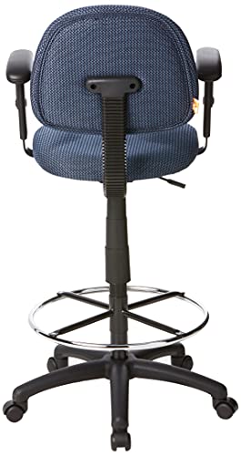 Boss Office Products Ergonomic Works Drafting Chair With Adjustable Arms In Blue #TOP4
