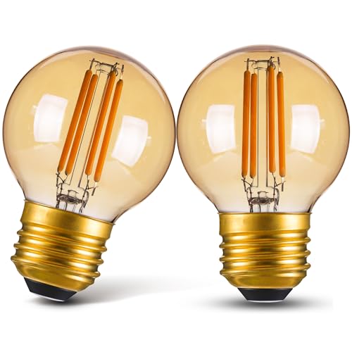 Genixgreen Dimmable E26 Amber LED Bulb Vintage Small Edison Light