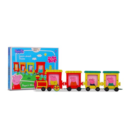 Image of Peppa Pig DIY Mini Train Photo Frame | Learn About Trains | Create, Color & Build Train | STEM Educational Toy for Kids Age 3,4,5,6 Years | Science & Learning Toy