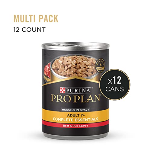 Purina Pro Plan High Protein Senior Wet Dog Food, Beef and Rice Entree - (12) 13 oz. Cans Purina Pro Plan High Protein Senior Wet Dog Food, Beef and Rice Entree - (12) 13 oz. Cans