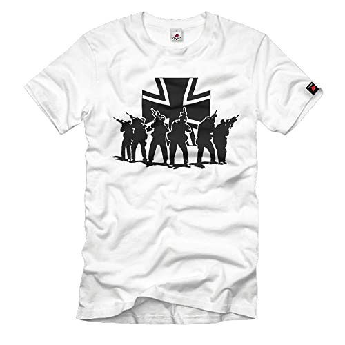 T-shirt élite croix armée allemande blanc XL en tissu premium et finitions soignées