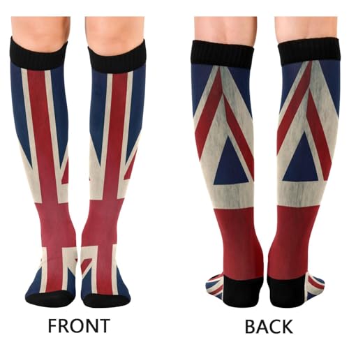 ALAZA Beautiful Union Jack Compression Socks for Women Men Circulation Long Socks Running Athletic Cycling2