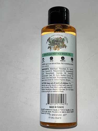 for Her Brazilian Mist Shave Oil, with Pistachio & Salted Caramel Notes, Vegan, Paraben-Free, 5 fl oz image 4