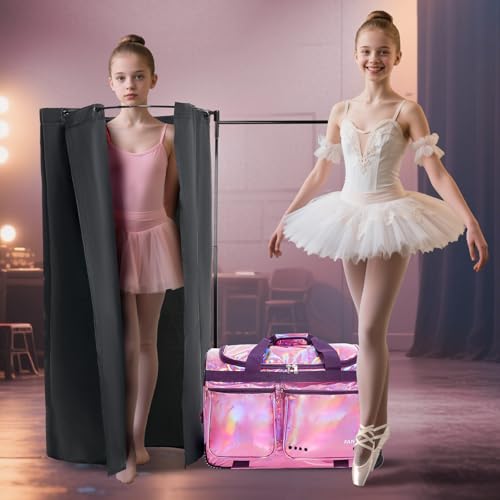 Fanwoli 23" Dance Bag with Garment Rack and Curtain | 360° Comprehensive Privacy Protection | No Exposure Risk3