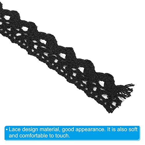 Cinta de encaje autoadhesiva para decoración de pared negra y pegatinas de algodón PATIKIL 2 rollos 5