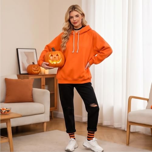 Elneeya Oversized Hoodies for Women Cute Devil Horns Office Fall Sweatshirt - image 9