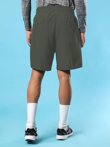 Image of CHKOKKO Men Shorts for Gym Sports or Running | Dry-Fit Fabric Single Layered Active Summer Workout Wear Knee Length Regular Fit | Elastic Waist with Front and Back Pockets