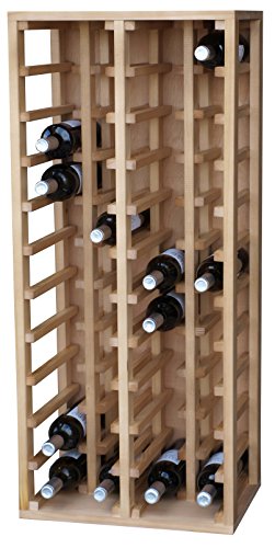 Expovinalia Garrafeira com capacidade 40 para garrafas, madeira, carvalho, 44 x 32 x 105 cm