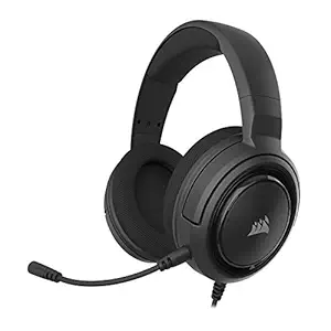 Corsair HS45-7.1 Virtual Surround Sound PC Gaming Headset w/USB DAC - Memory Foam Earcups - Carbon