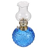 Veilleuse chaude: la lampe à huile vintage émet une lumière douce et chaude, ce qui la rend pratique comme veilleuse, créant une atmosphère chaleureuse et invitante pour un sommeil réparateur, lampe imitation kérosène, remplacement du globe de la lampe à huile