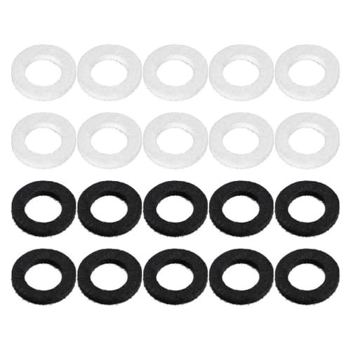 ERINGOGO 20pcs Small key pad trumpet valve felt discs Trombone Key Washer trumpet felt washer trumpet felt pads white keyboard Trumpet Key Washer Accessory Valve gasket major cotton