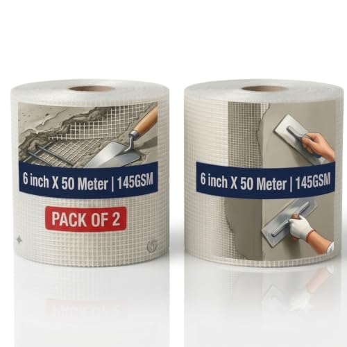 Image of Pack of 2 Fibreglass Mesh Roll 145 GSM (6 Inch x 50 Meter)