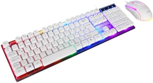 Everest KM-198 Luminax Gökkuşağı Aydınlatmalı Q Gaming Oyuncu Klavye + Mouse Set (BEYAZ) - Görsel 2